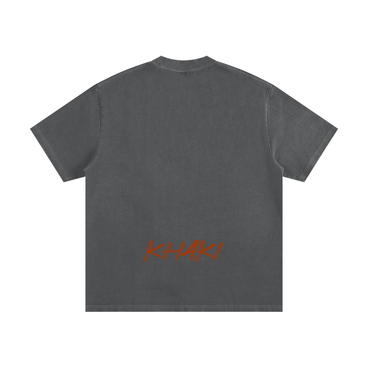 Khaki Small Logo - Heavyweight Frayed T-Shirt