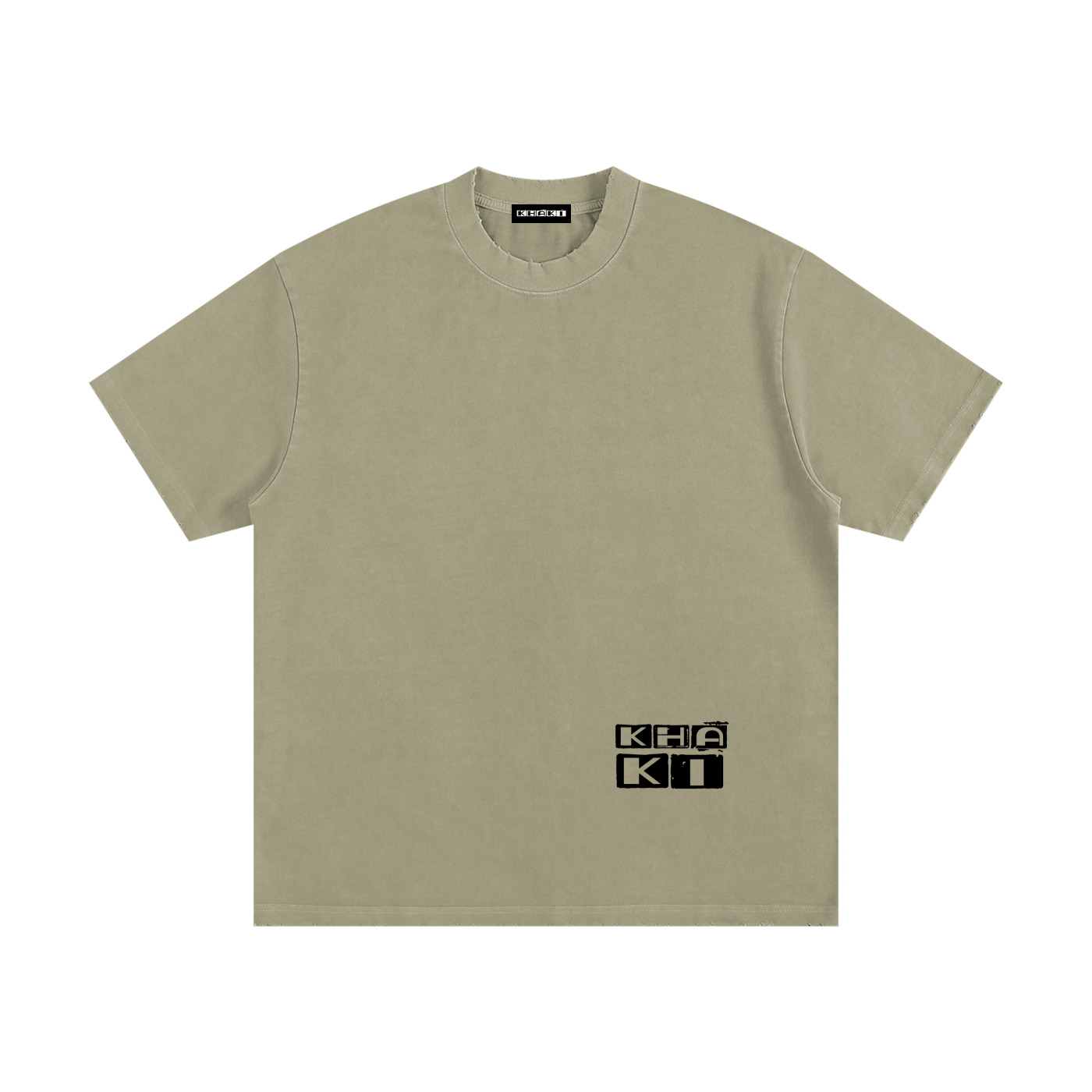 Earth Logo - Heavyweight Fray T-Shirt