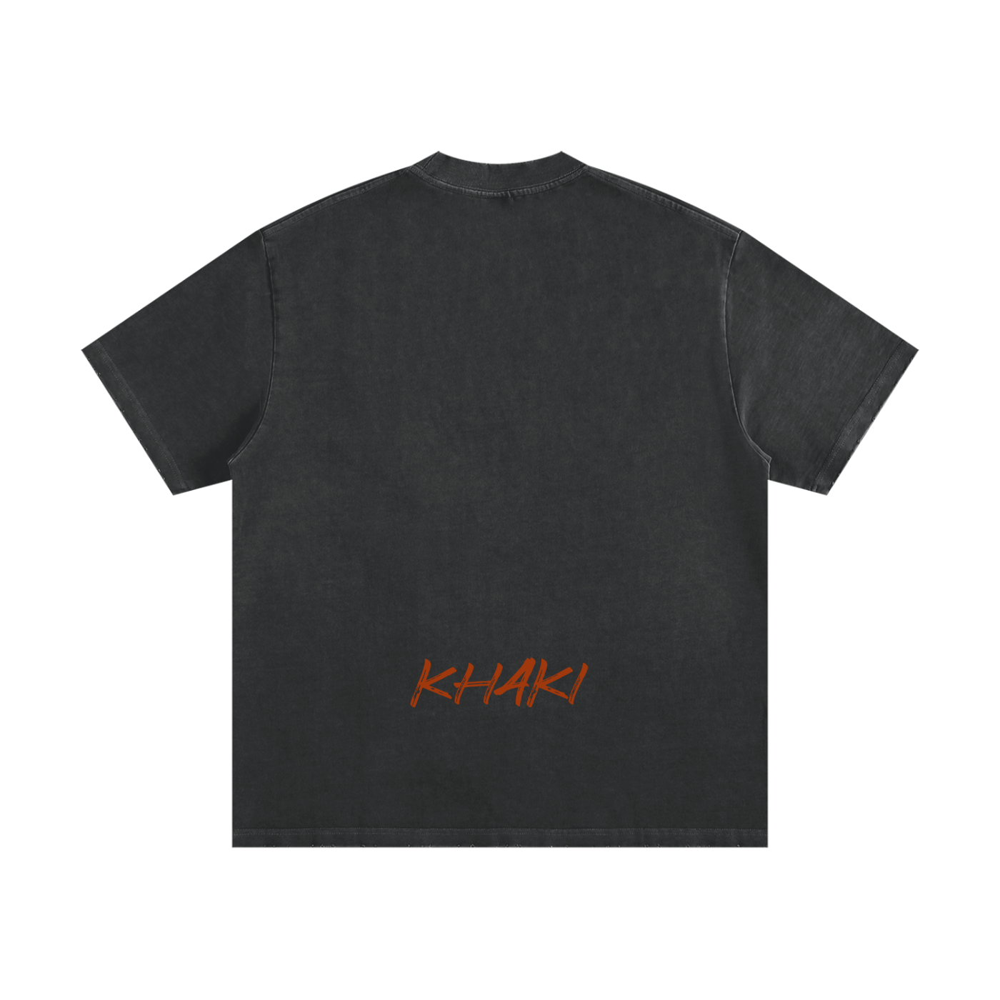 Khaki Small Logo - Heavyweight Frayed T-Shirt