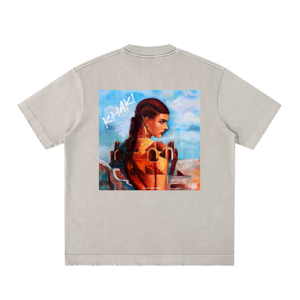 Bloom Of The Desert - Heavyweight Frayed T-Shirt