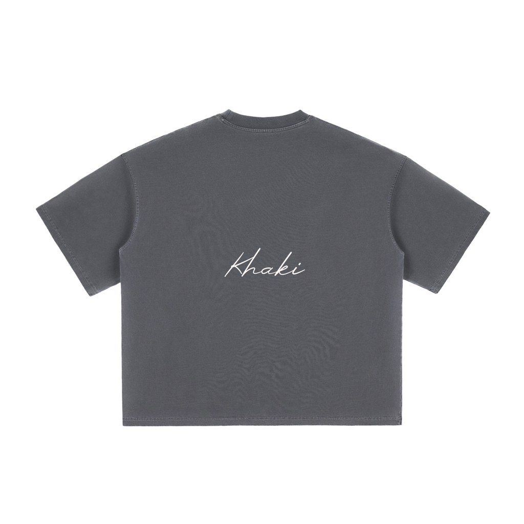 Cursive logo - Vintage Washed Boxy T-Shirt