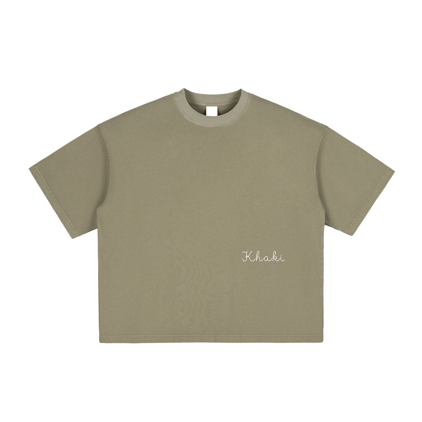 Cursive logo - Vintage Washed Boxy T-Shirt