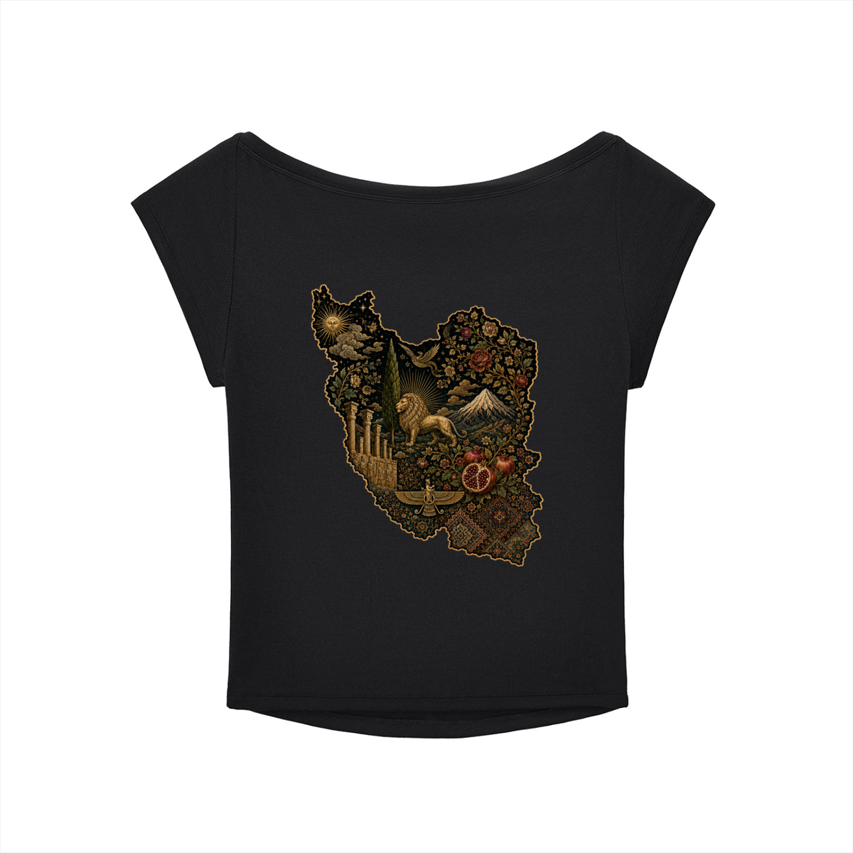 Echoes of Persia -  Wide Neck Women's T-shirt