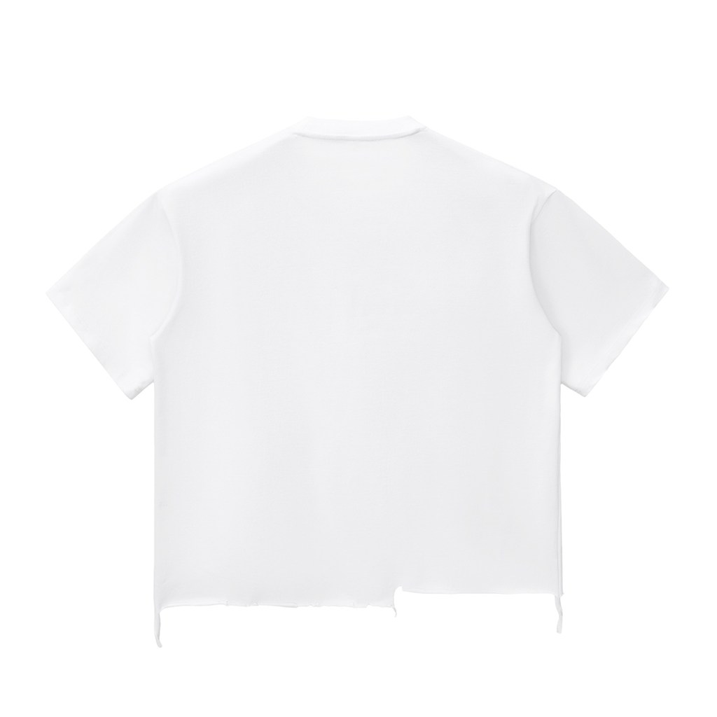 Khaki Logo - Raw-Hem Boxy T-shirt