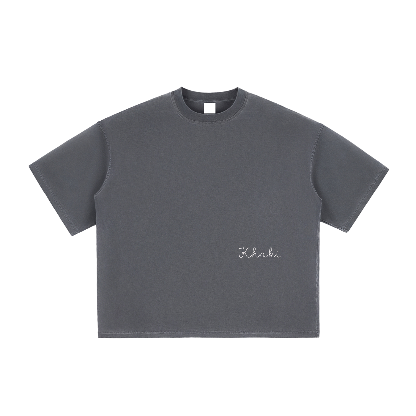 Cursive logo - Vintage Washed Boxy T-Shirt
